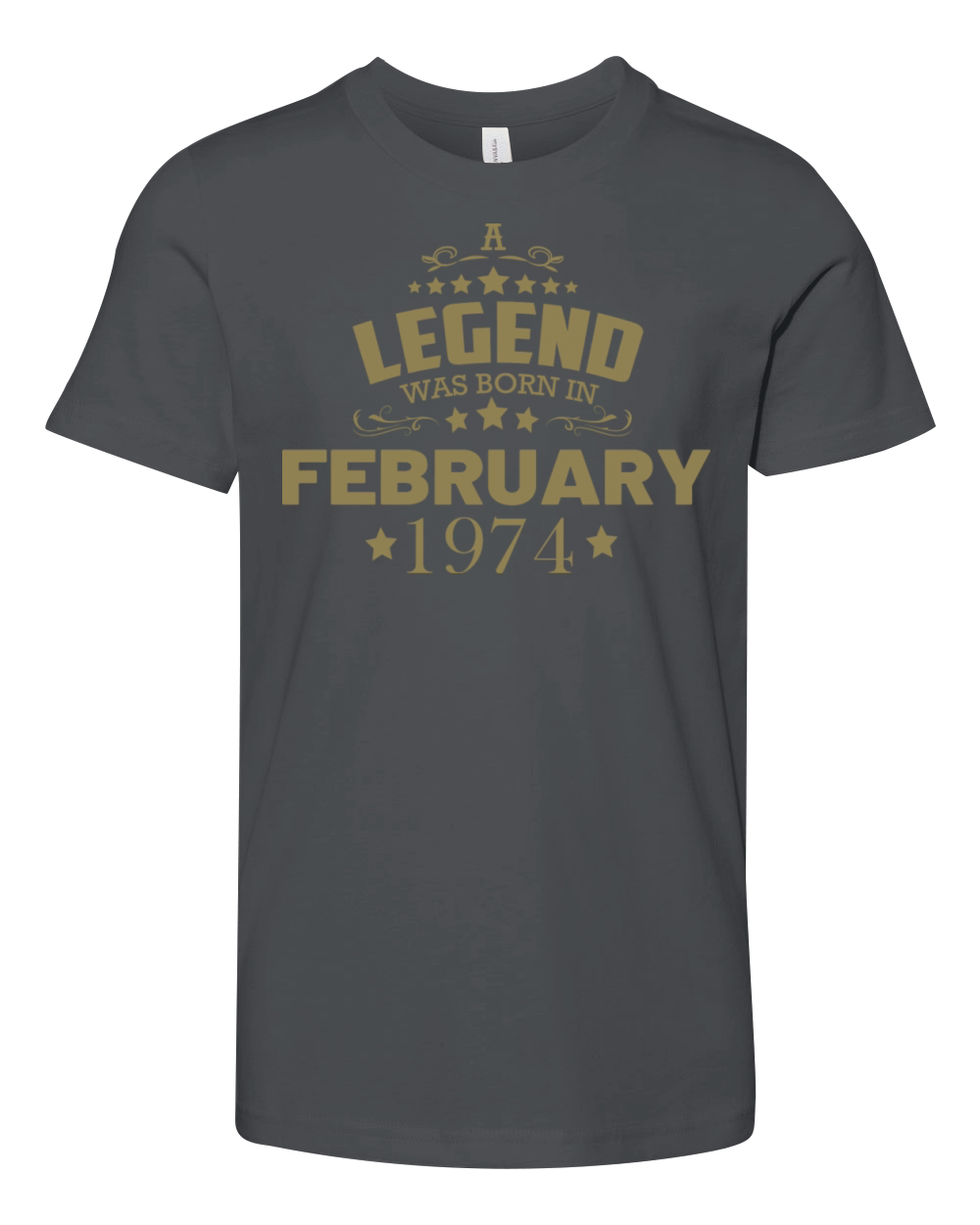 February 1974 Birthday Vintage Youth Unisex Jersey Tee
