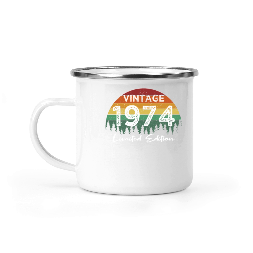 50th birthday vintage 1974 born in 1974 Camping Mug