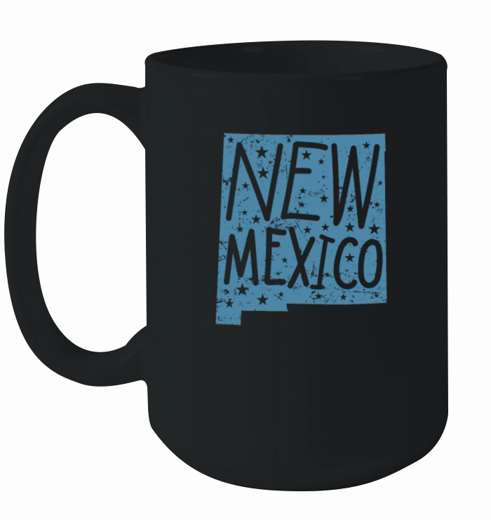 New Mexico Map Outline USA America Ceramic Mug