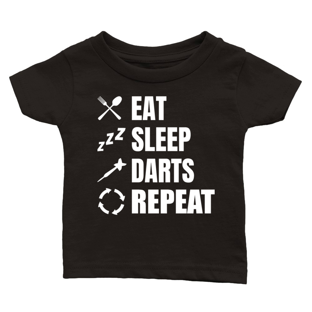 Eat Sleep Darts Classic Baby Crewneck T-shirt