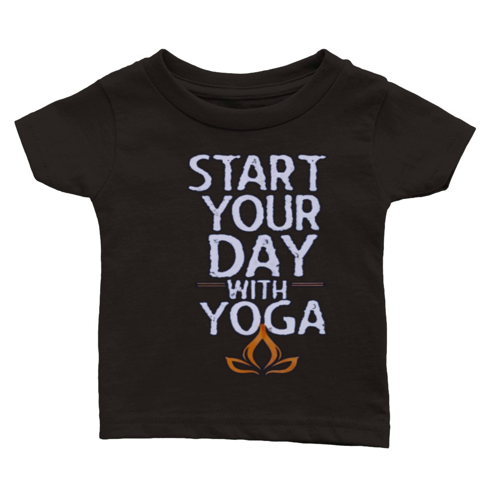 START YOUR DAY WITH YOGA Classic Baby Crewneck T-shirt
