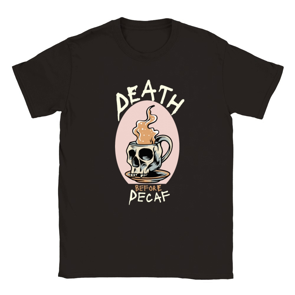 Death Before Decaf - coffee lover gift Classic Kids Crewneck T-shirt
