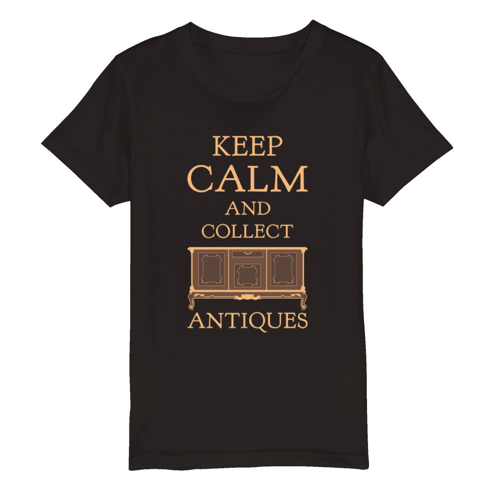Antique Collector Passion - Keep Calm and Collect Organic Kids Crewneck T-shirt