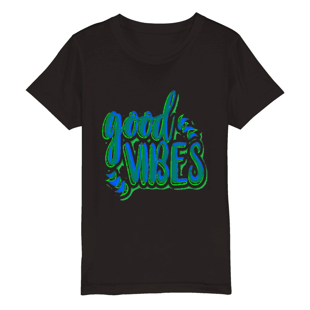 Good Vibes Organic Kids Crewneck T-shirt