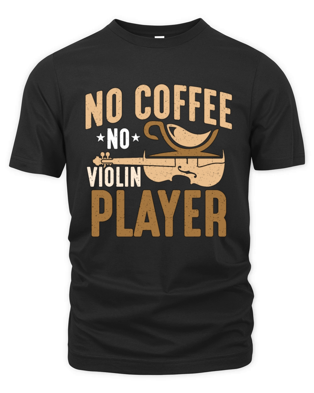 Violin Player No Coffee No Instrument Coffee Lover Organic Unisex T-shirt