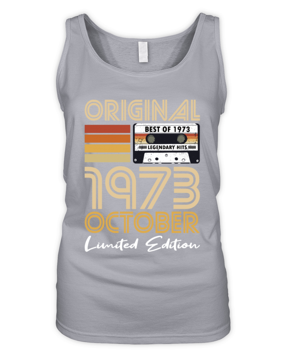 50th birthday october 1973 original 1973 Organic Women's Tank Top