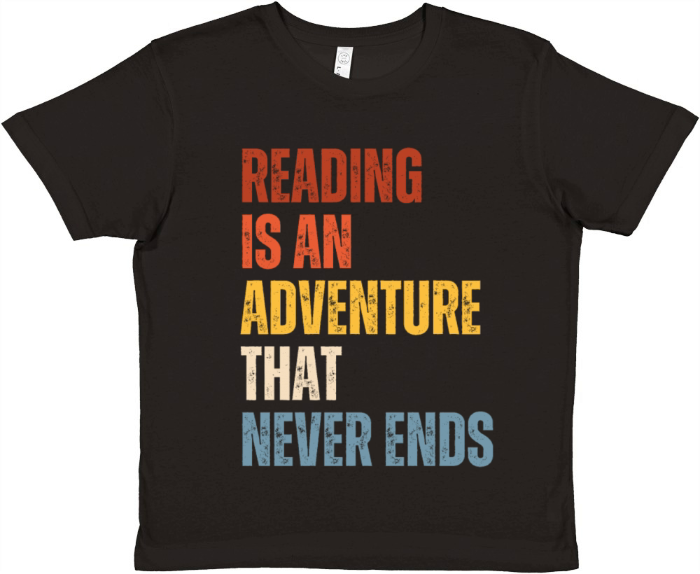 Reading Is An Adventure Book Lover Premium Kids Crewneck T-shirt