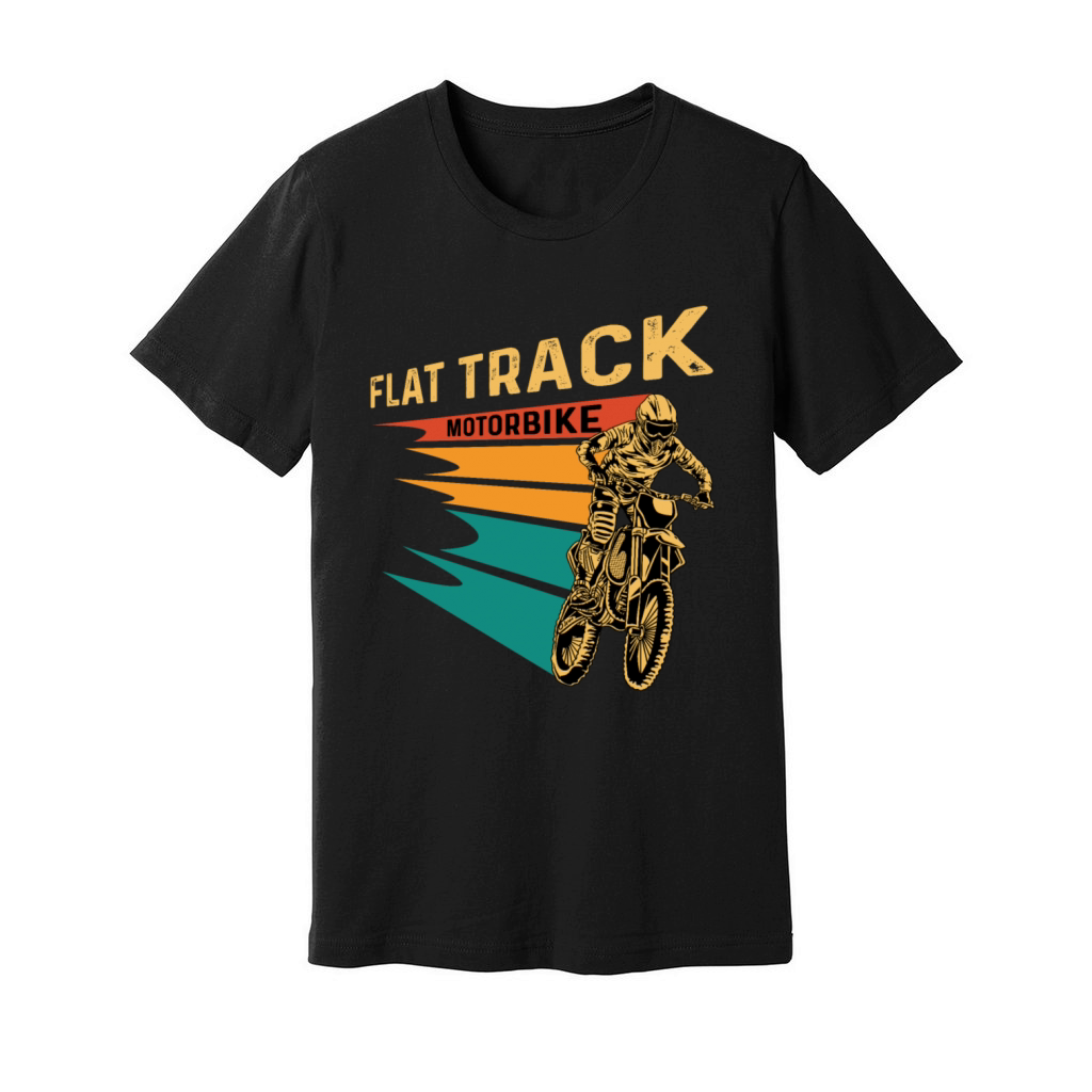 Flat Track Racer Gift Unisex Jersey Tee