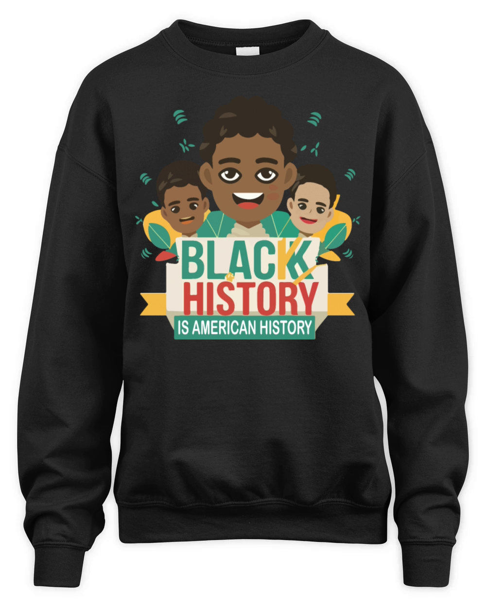 Black History Is American Black History Month Afro Unisex Premium Crewneck Sweatshirt