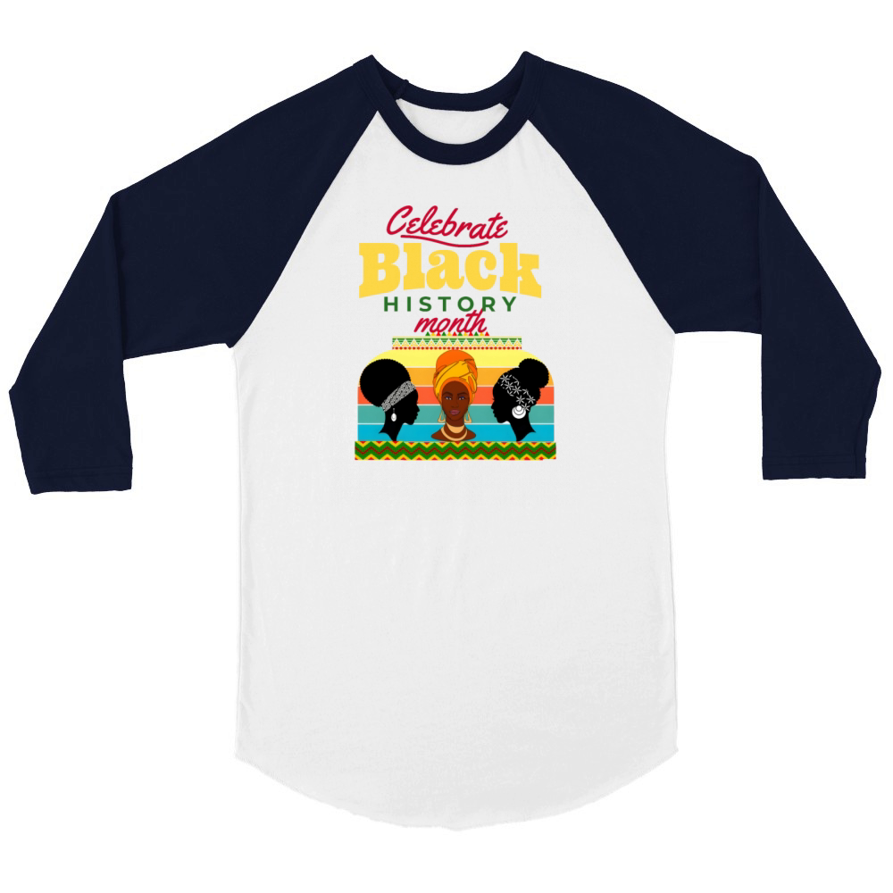 Unity in Diversity Commemorative Black History Unisex ¾ sleeve Raglan T-shirt