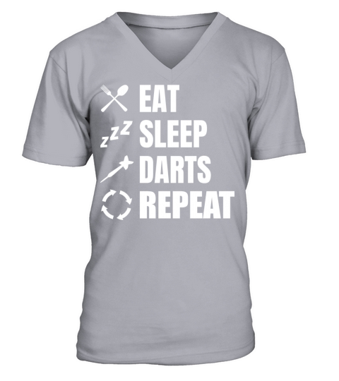 Eat Sleep Darts V-Neck T-shirt