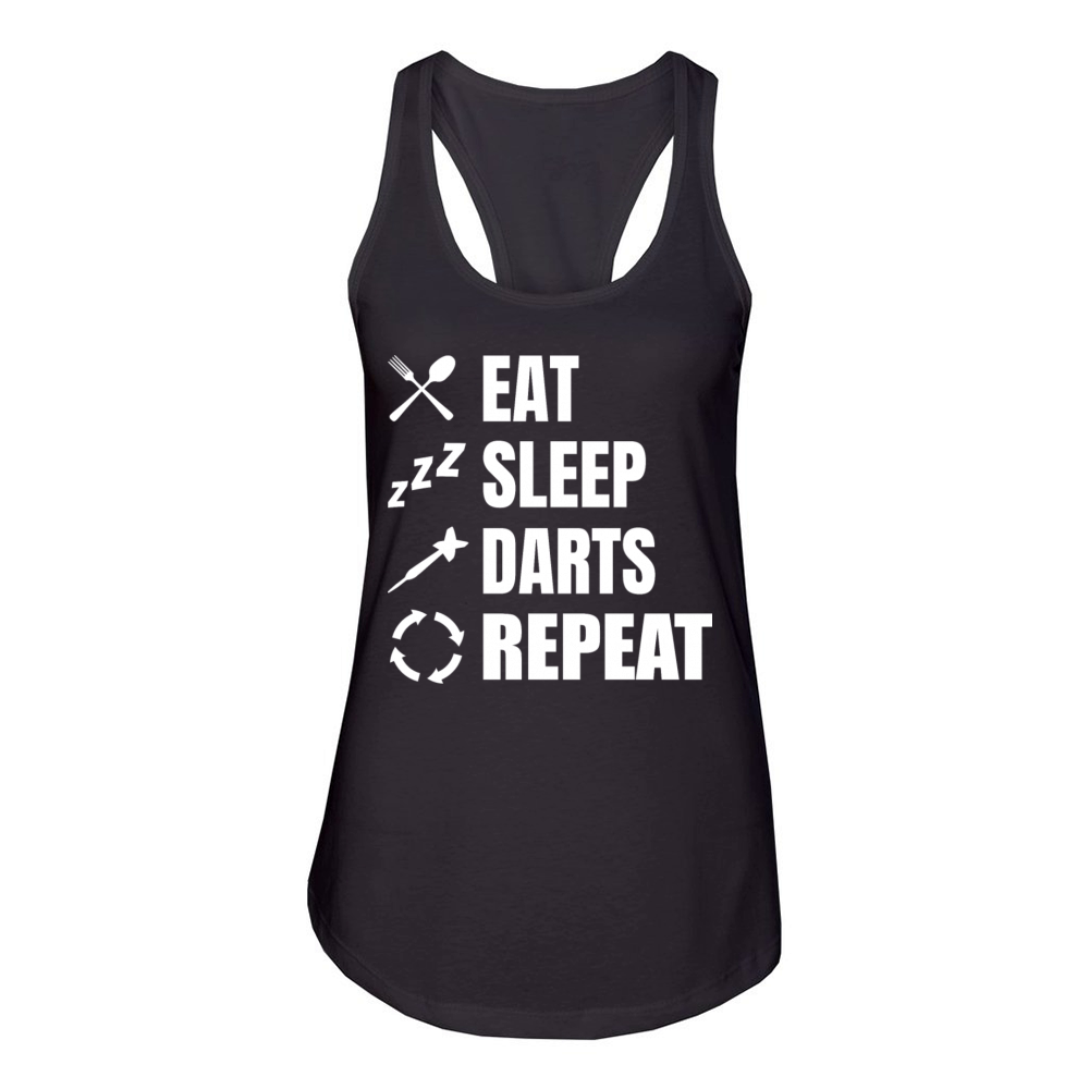 Eat Sleep Darts Women's Racerback Tank