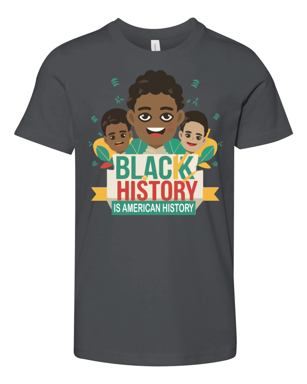Black History Is American Black History Month Afro Youth Unisex Jersey Tee