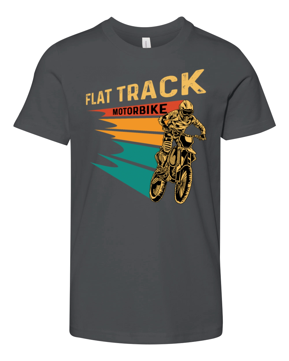 Flat Track Racer Gift Youth Unisex Jersey Tee