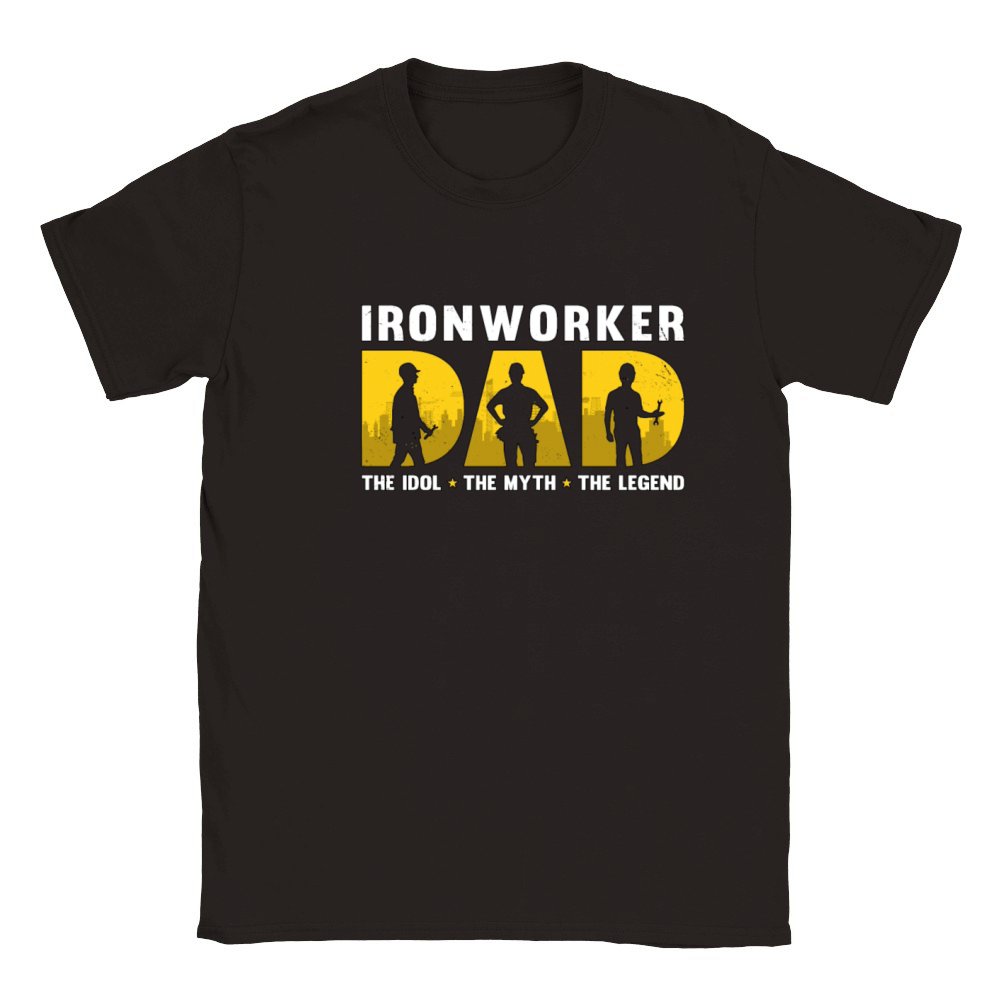 Ironworker Dad The Idol The Myth The Metal Worker Classic Kids Crewneck T-shirt