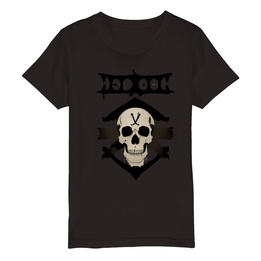 skull Organic Kids Crewneck T-shirt
