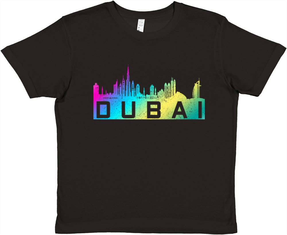 Dubai Skyline UAE Souvenir Premium Kids Crewneck T-shirt
