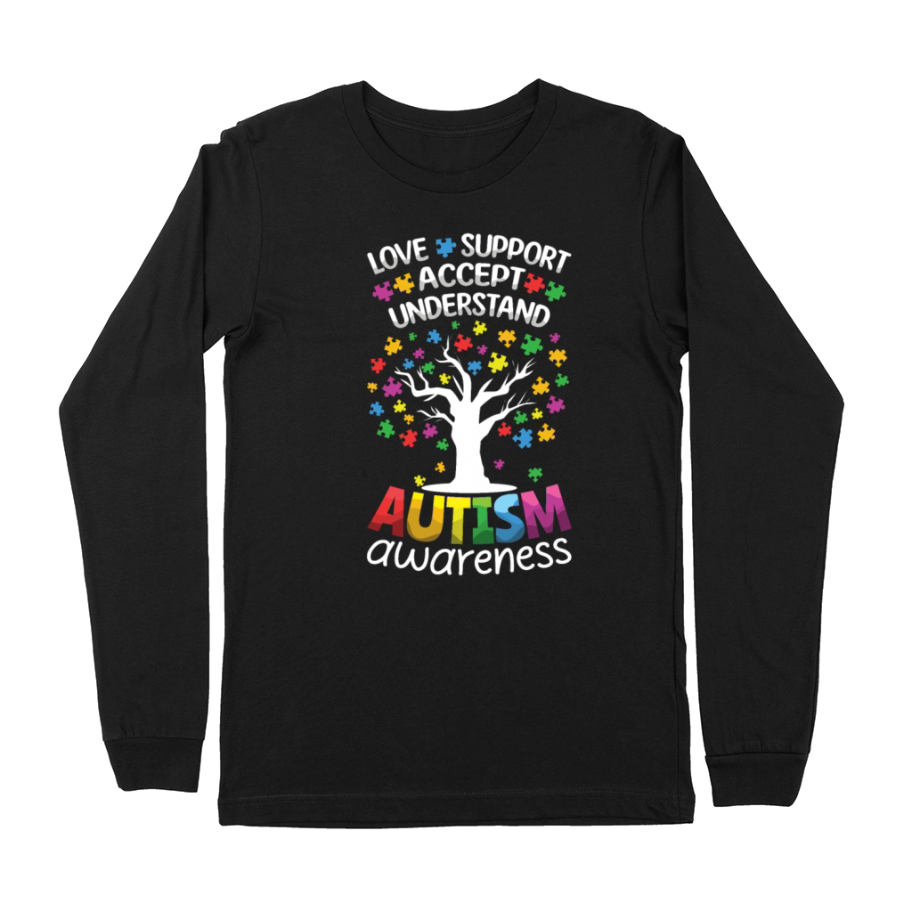 Love Support Accept Understand Autism Premium Long Sleeve