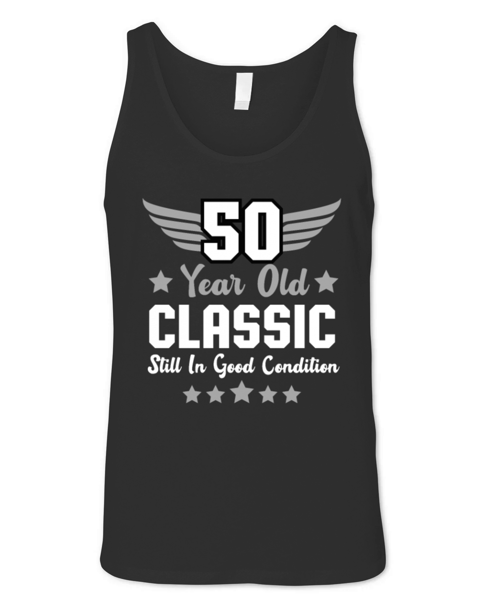 50th Birthday Fun Old Men Classic Retro Unisex Jersey Tank