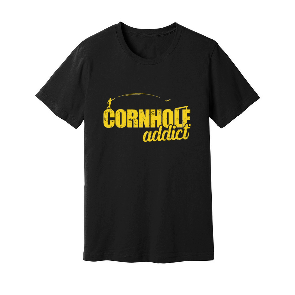 Cornhole addict Game Spare Time Hobby Unisex Jersey Tee