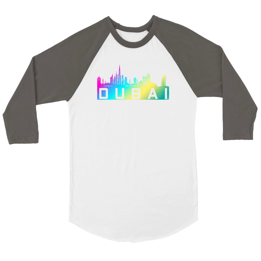 Dubai Skyline UAE Souvenir Unisex ¾ sleeve Raglan T-shirt