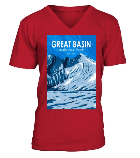 Great Basin National Park Wheeler Peak Vintage V-Neck T-shirt