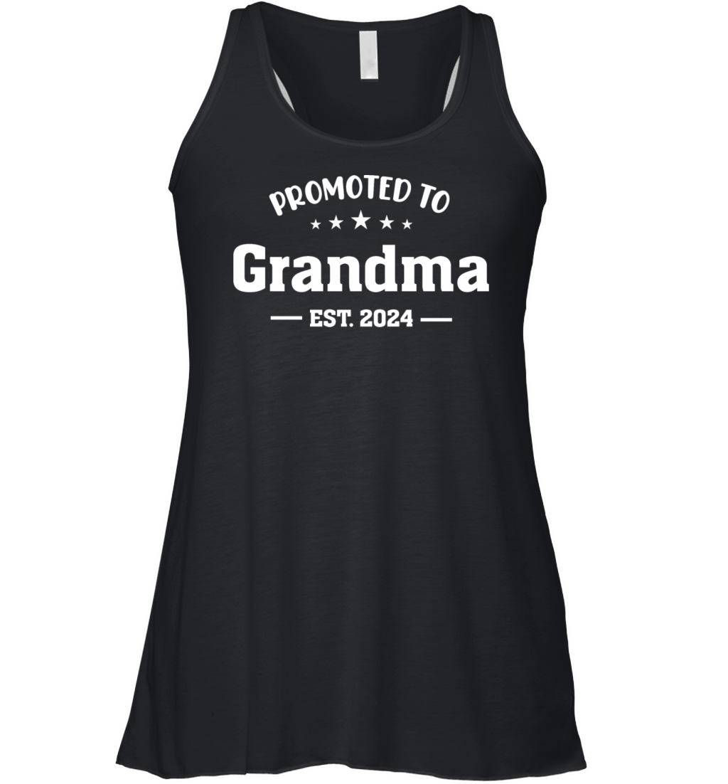 Promoted to Grandma 2024 Soon To Be Grandmother Women's Flowy Tank Top
