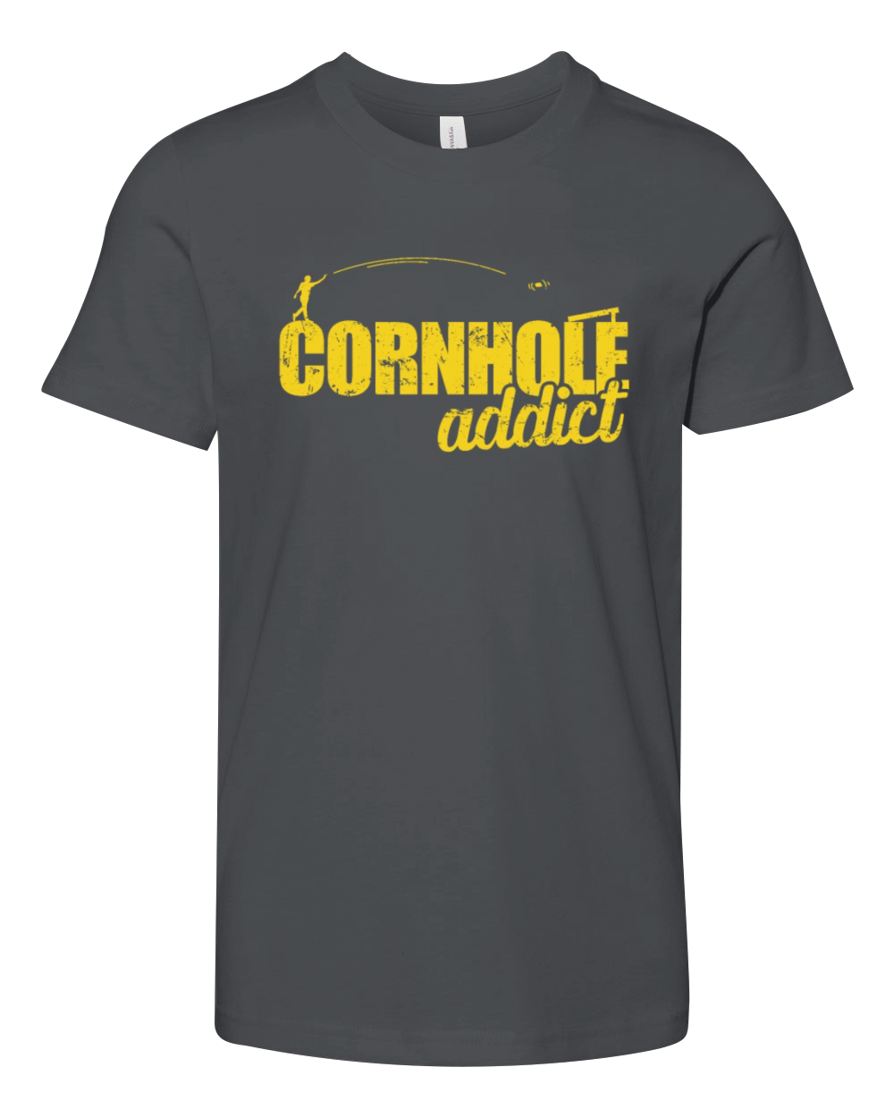 Cornhole addict Game Spare Time Hobby Youth Unisex Jersey Tee