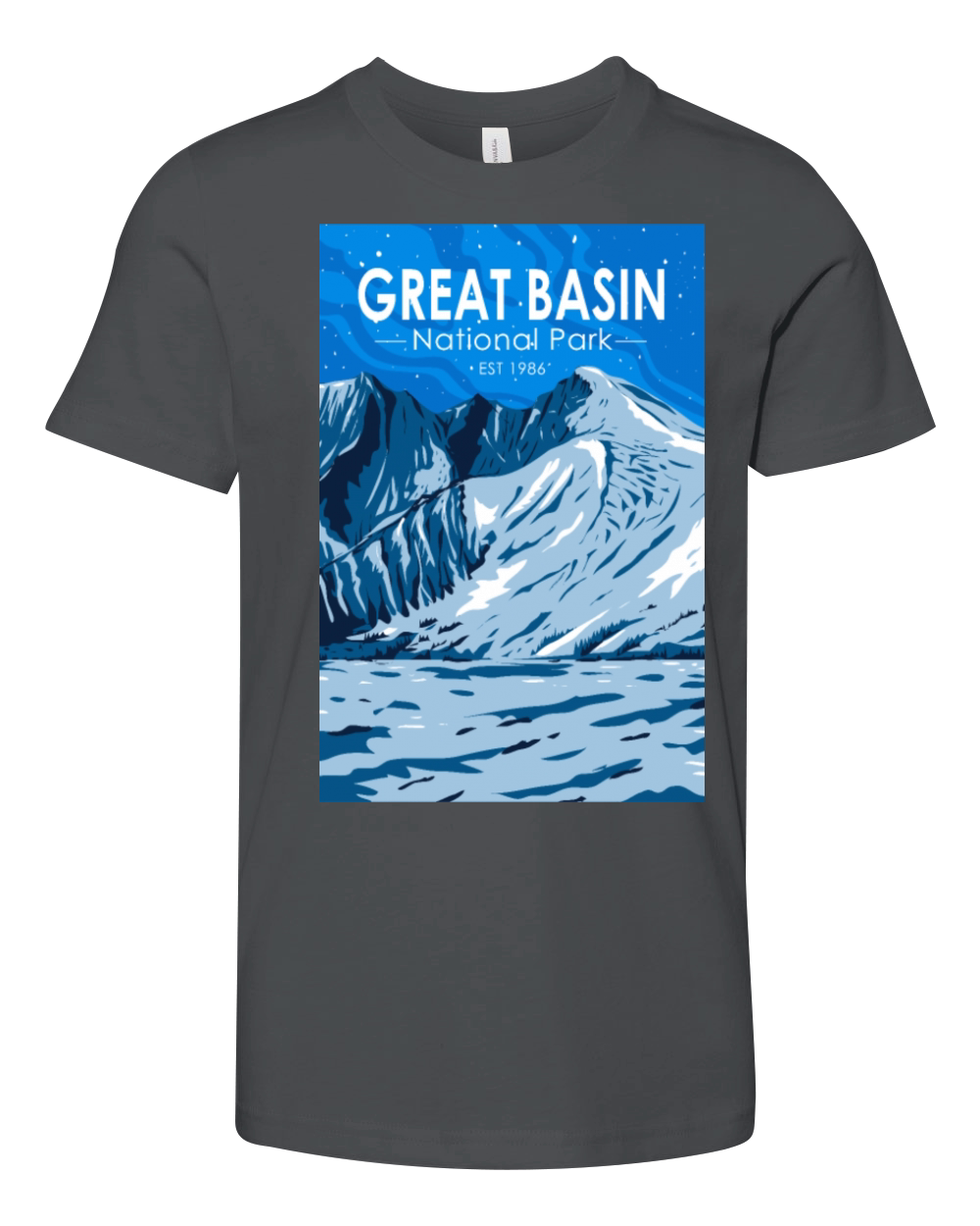 Great Basin National Park Wheeler Peak Vintage Youth Unisex Jersey Tee