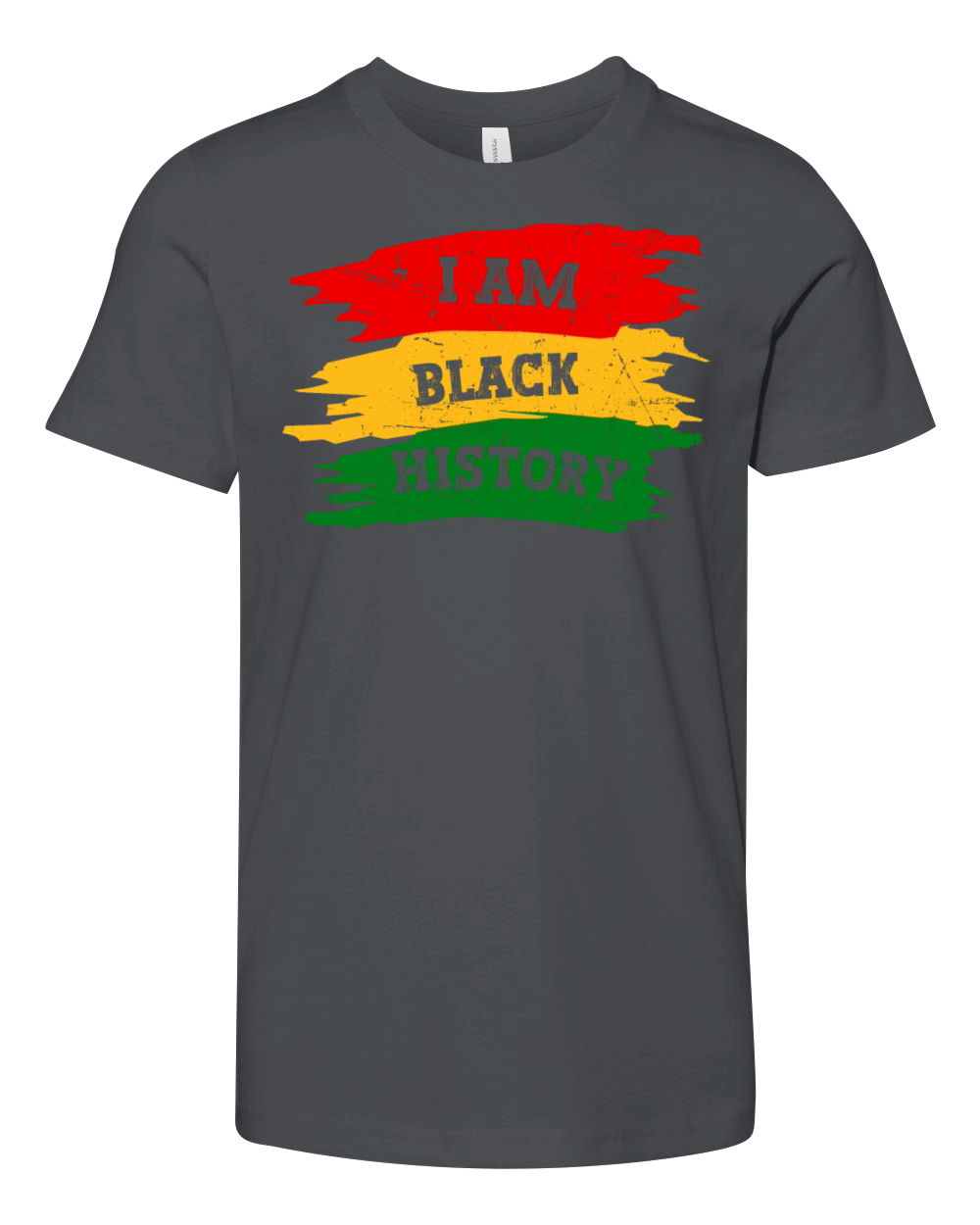 I Am Black History Month African American Flag Youth Unisex Jersey Tee