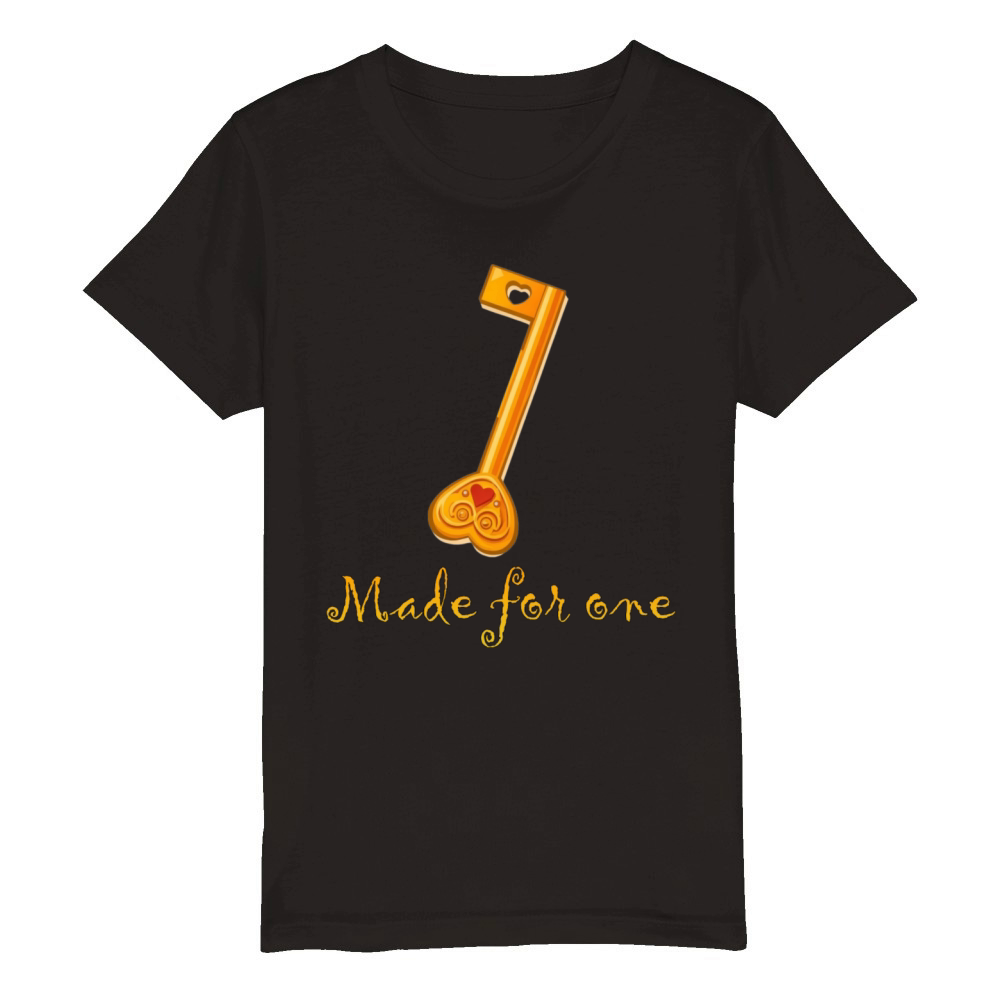 Key - clothing line design for him Organic Kids Crewneck T-shirt