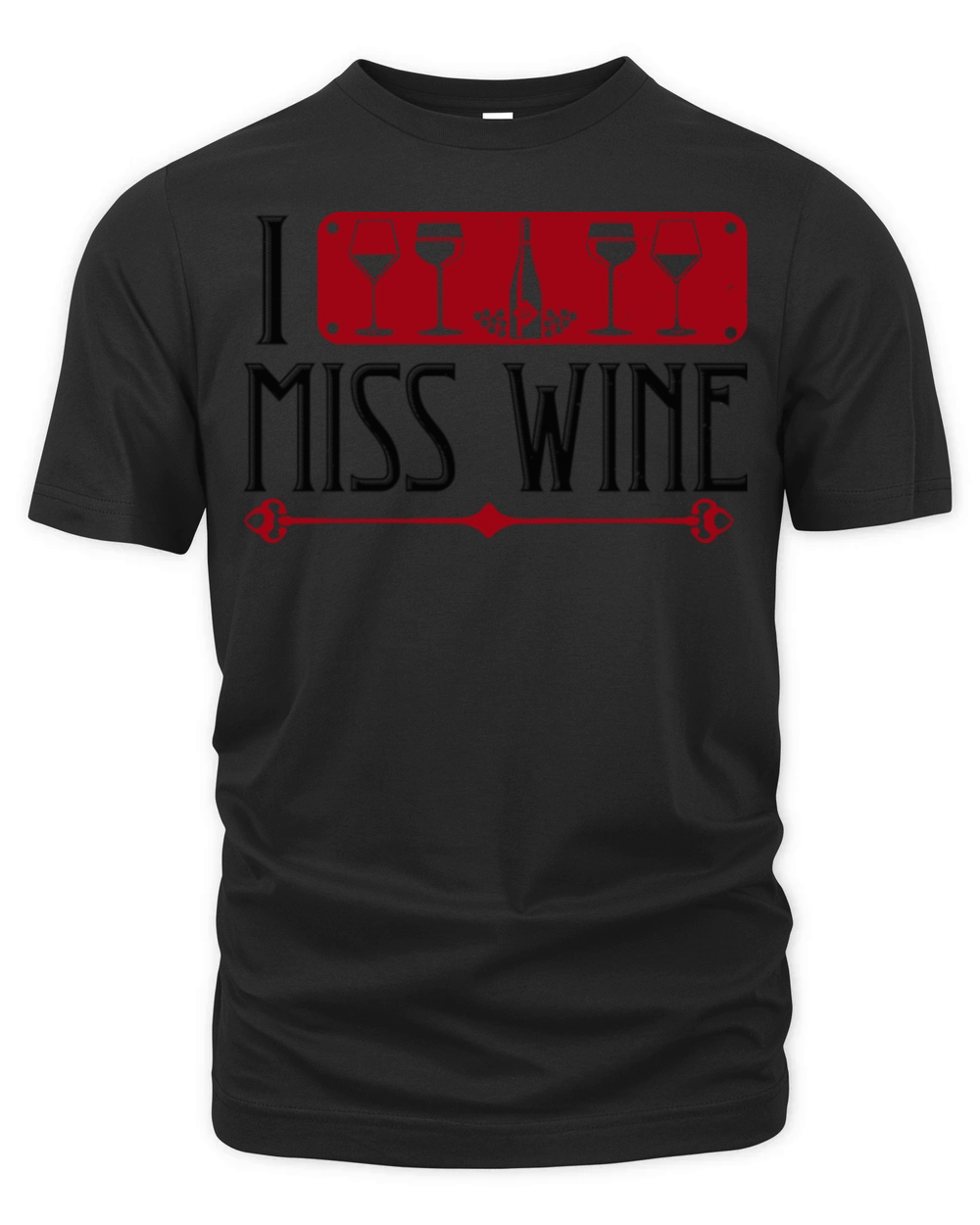 i miss wine Funny Wine Organic Unisex T-shirt