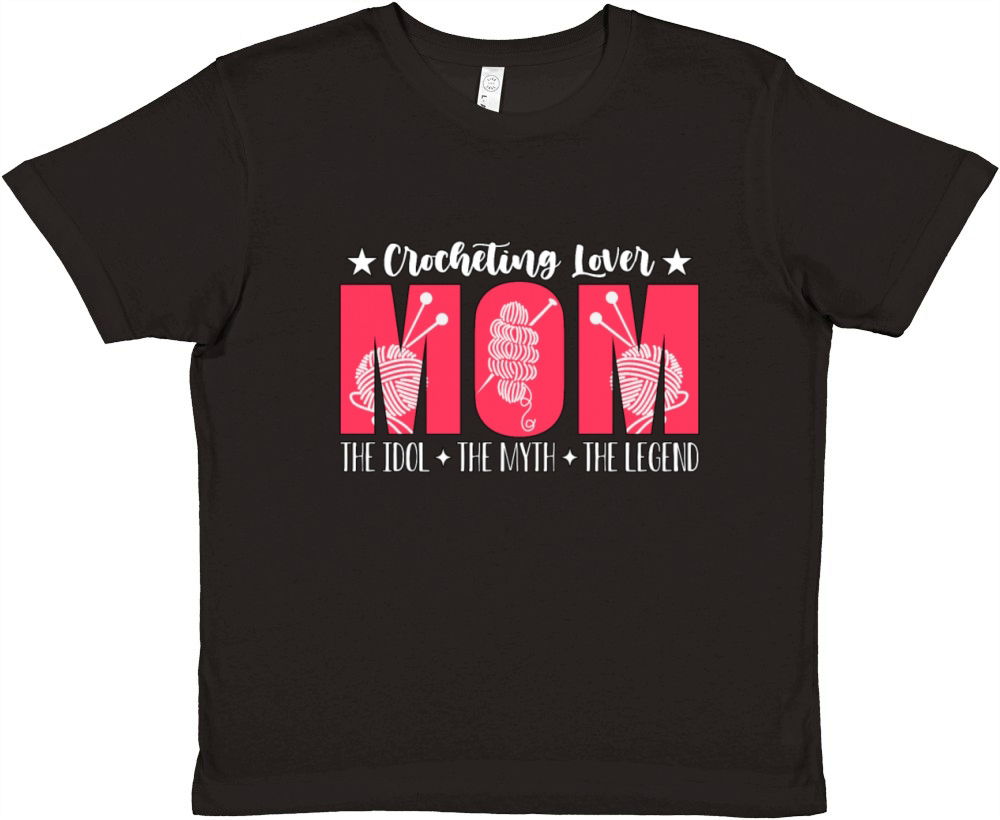 Crocheting Lover Mom The Idol The Knitting Lover Premium Kids Crewneck T-shirt