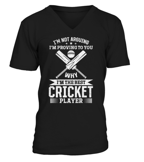 Cricket Game Cricketing - Im the best Cricket pla V-Neck T-shirt