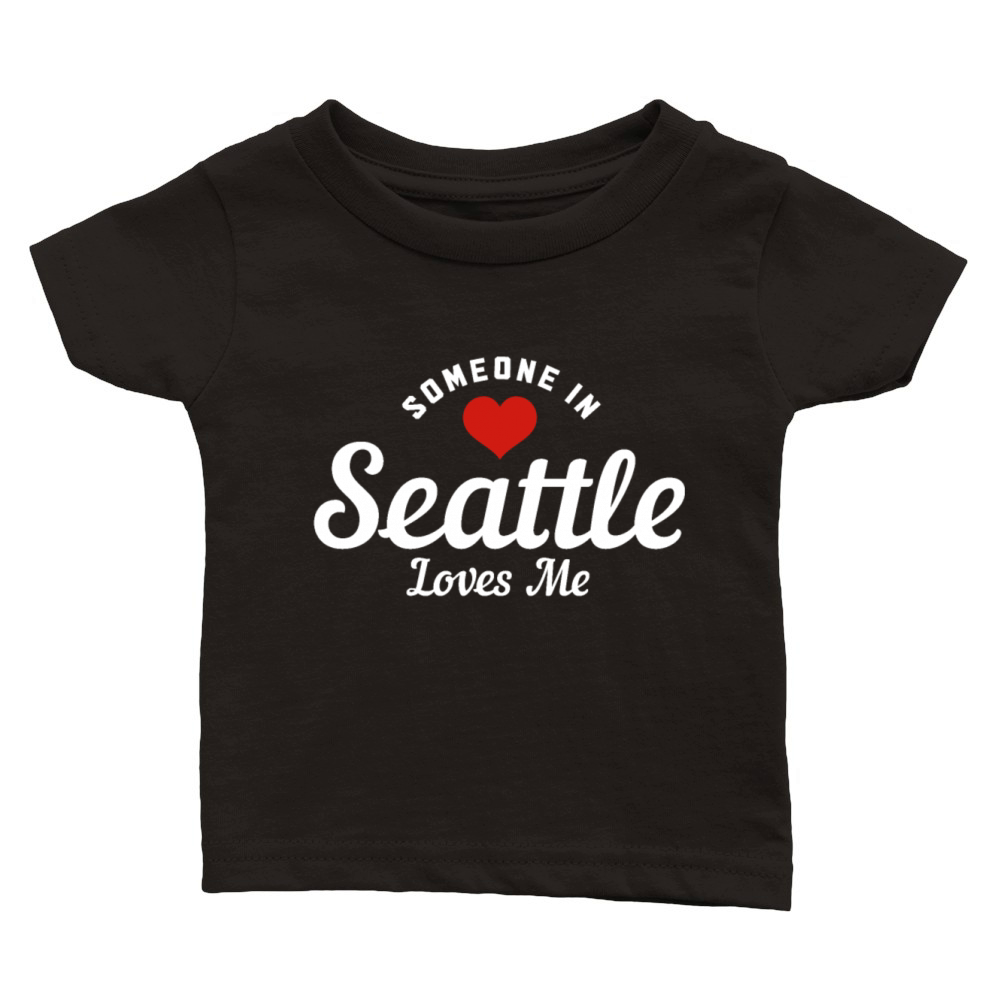 Seattle Washington Souvenir Gift Classic Baby Crewneck T-shirt