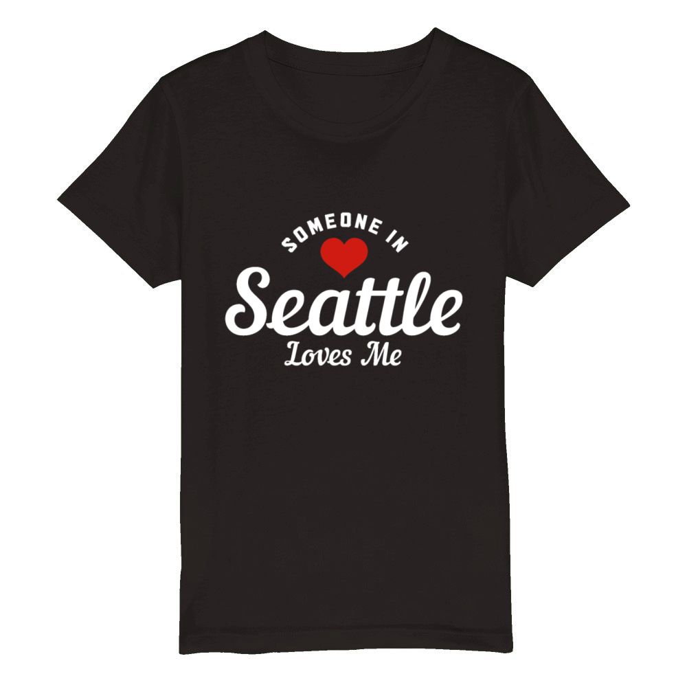 Seattle Washington Souvenir Gift Organic Kids Crewneck T-shirt