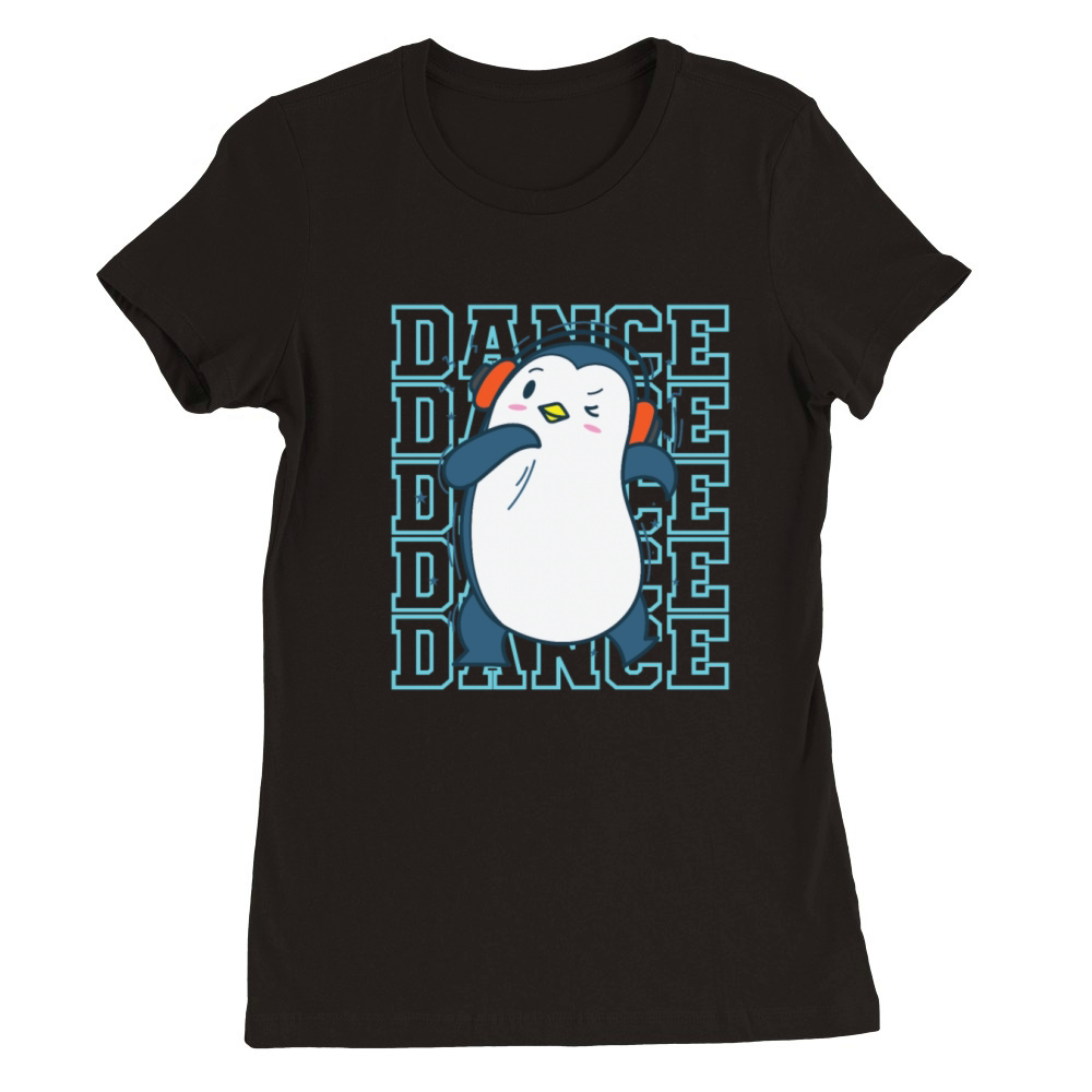 Penguin loves Dance Animal Antarctica Premium Womens Crewneck T-shirt