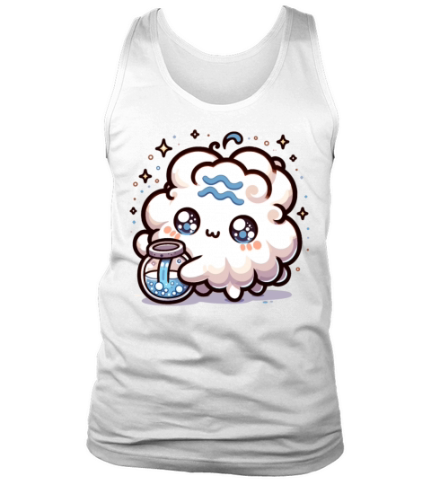 Aquarius Zodiac Kawaii Character Star Sign Tank Top Unisex