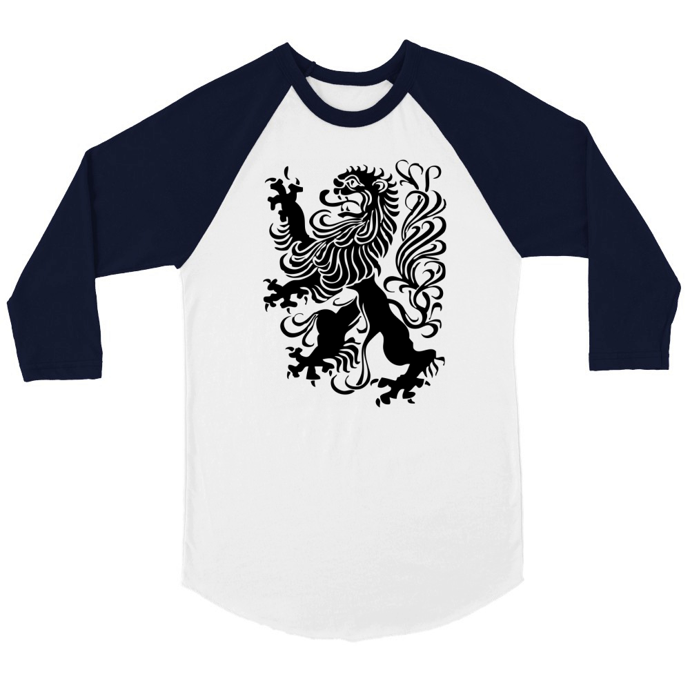 royal lion design Unisex ¾ sleeve Raglan T-shirt