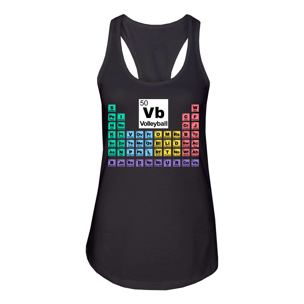 Volleyball Periodic Table Women's Racerback Tank
