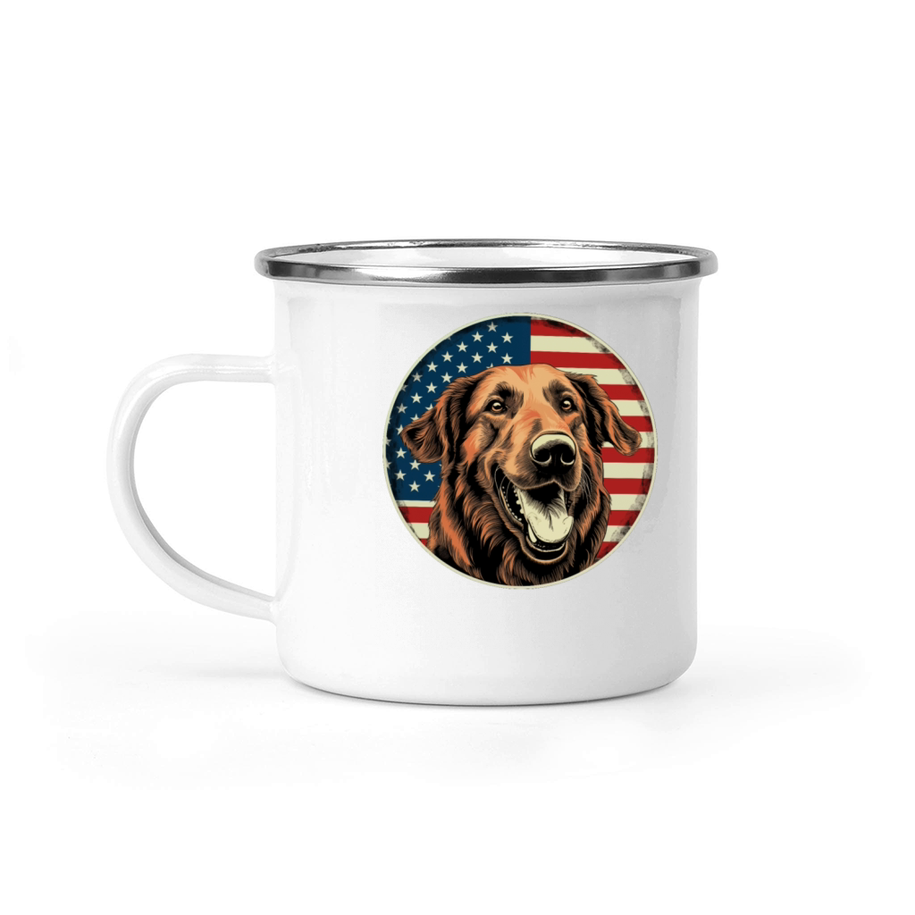 German Shepherd Funny Dog Vintage Retro American Camping Mug