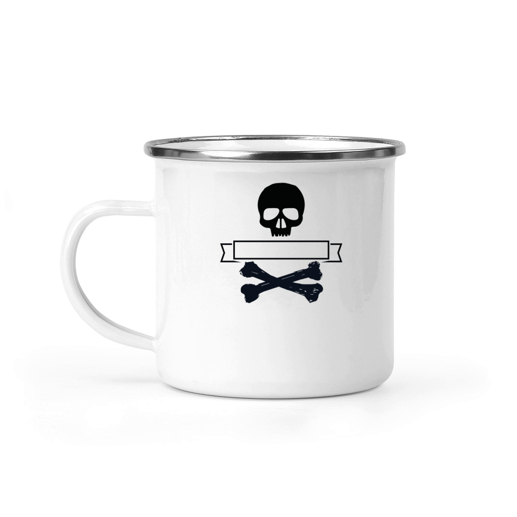 HALLOWEEN BADGE Cross skull B Camping Mug