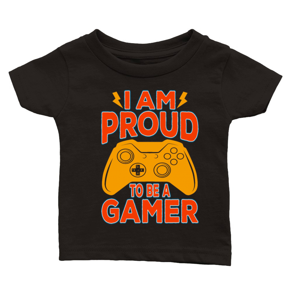 I Am Proud To Be A Gamer Classic Baby Crewneck T-shirt