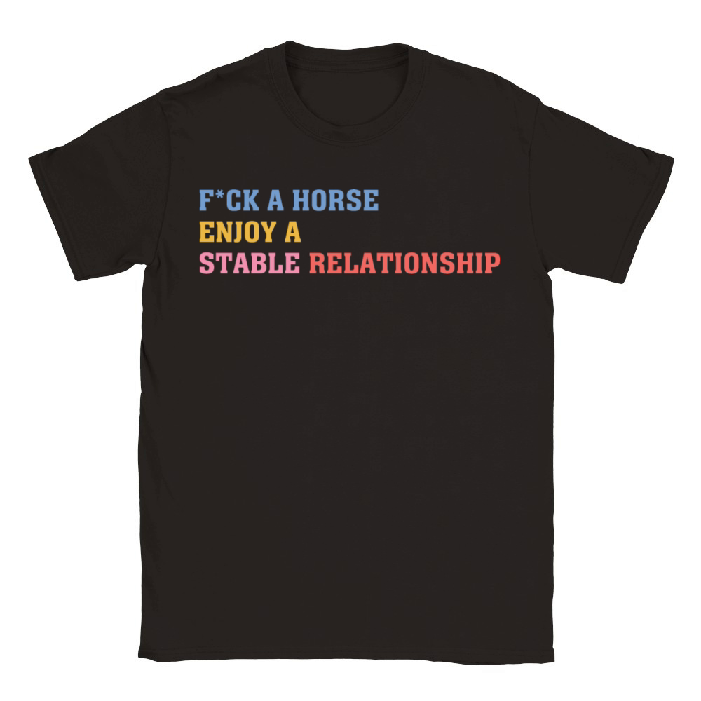 Fck A Horse Enjoy A Stable Relationship Classic Kids Crewneck T-shirt