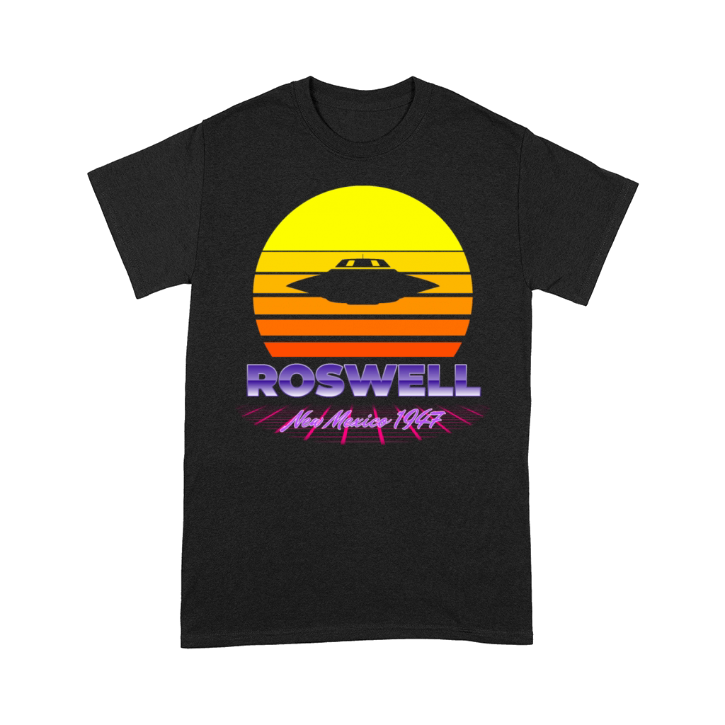 Roswell UFO Incident 1947 Retro Yellow Sunset Comfort T-shirt