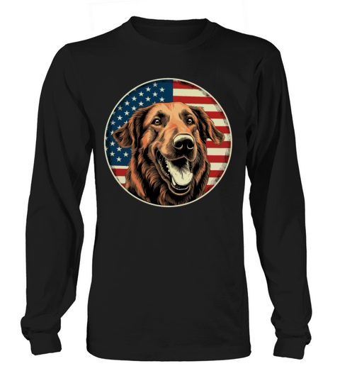 German Shepherd Funny Dog Vintage Retro American Long sleeved Unisex
