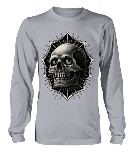 old school skull Traditional Tattoo Long sleeved Unisex