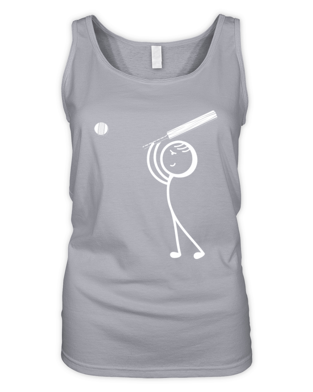 Cricketing Cricket Stick Figure Funny Cricket Play Organic Women's Tank Top