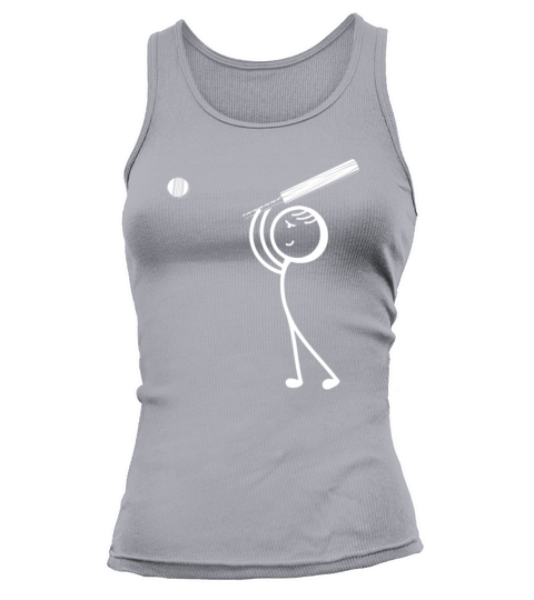 Cricketing Cricket Stick Figure Funny Cricket Play Tank top Woman