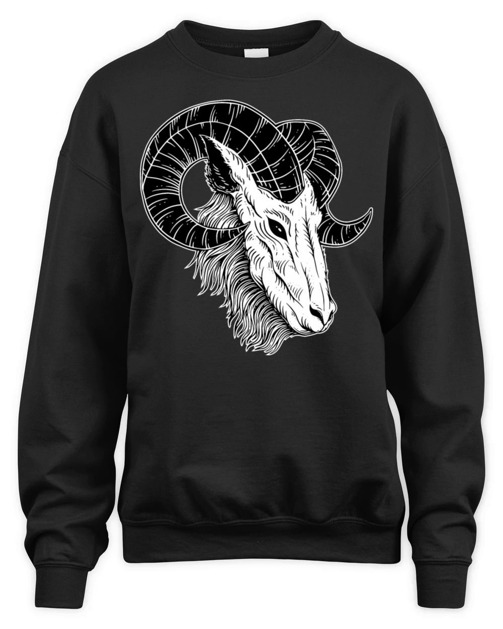 Dark Devil Baphomet Goat Head Unisex Premium Crewneck Sweatshirt